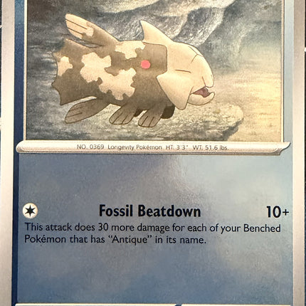Carta individual Pokémon Relicanth 017/084, set Pitch Black, en Thunder Cards México Reverse