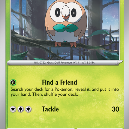 Carta Individual Pokémon Rowlet 010/088, BASIC Pokémon 80 HP, set Perfect Order, Ilustración de Atsuya Uki - Thunder Cards México