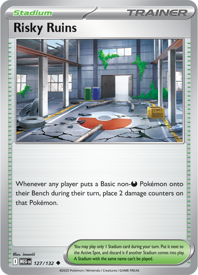 Carta Individual Pokémon Risky Ruins 127/132, Supporter Trainer, set Mega Evolutions, Ilustración de imoniii. - Thunder Cards México