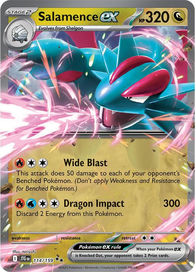 Salamence EX- 114/159 - SV09: Journey Together (JTG)
