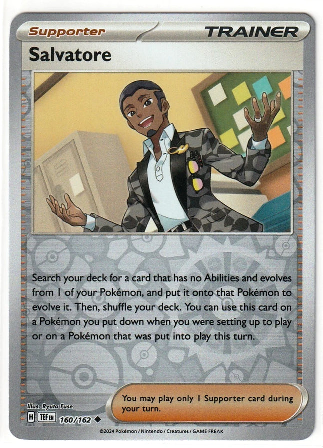 Carta Pokémon Salvatore Reverse 160/162 del set Temporal Forces de Pokémon TCG en Thunder Cards