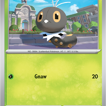 Carta Individual Pokémon Scatterbug 007/088, BASIC Pokémon 40 HP, set Perfect Order, Ilustración de OKACHEKE - Thunder Cards México