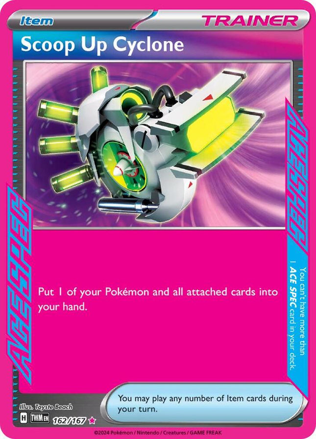 Carta Pokémon Scoop Up Cyclone 162/167 del set Twilight Masquerade de Pokémon TCG en Thunder Cards México