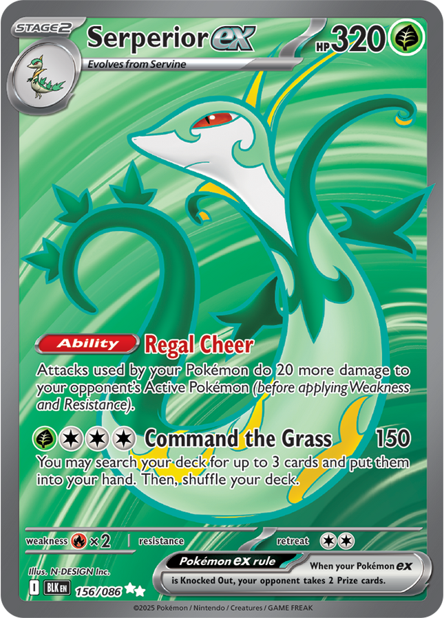 Serperior EX Ultra Rare - 156/086 - Black Bolt (BLK)
