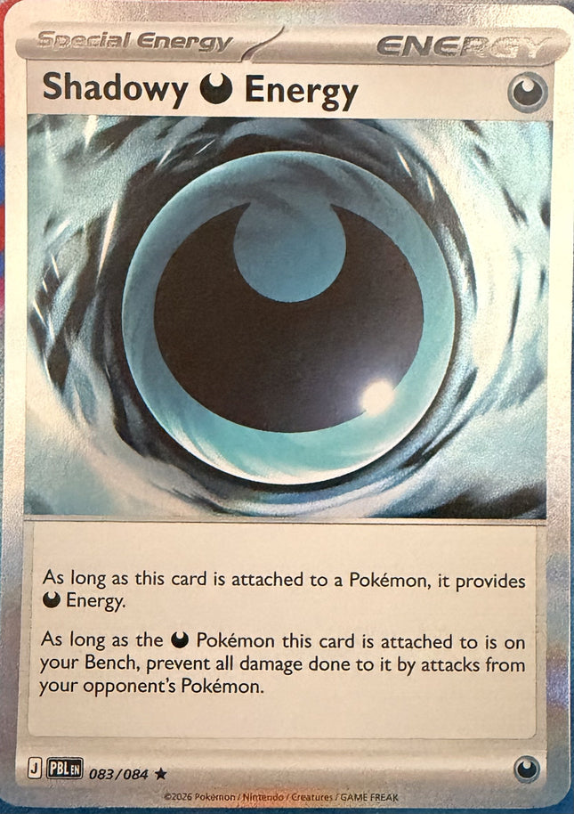 Carta individual Shadowy Dark Energy 083/084, set Pitch Black, en Thunder Cards México Holo