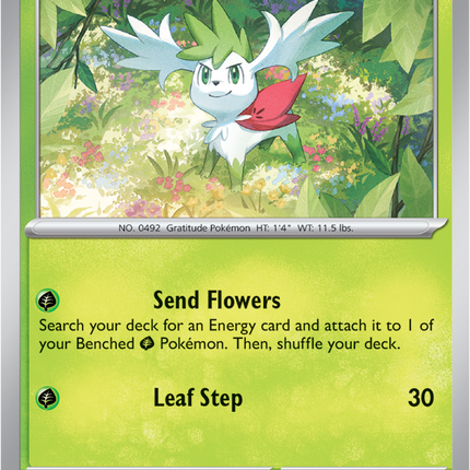 Carta Individual Pokémon Shaymin 003/088, BASIC Pokémon 70 HP, set Perfect Order, Ilustración de saino misaki - Thunder Cards México