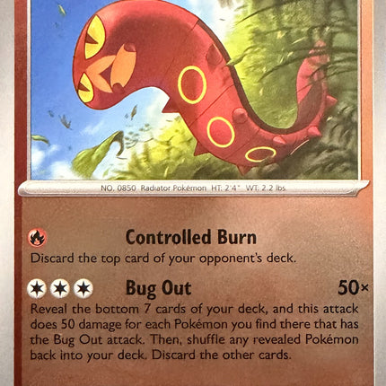 Carta individual Pokémon Sizzlipede 009/084, set Pitch Black, en Thunder Cards México Reverse