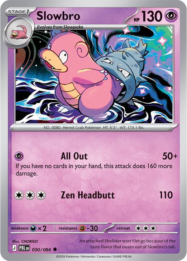 Carta individual Pokémon Slowbro 030/084, set Pitch Black, en Thunder Cards México 
