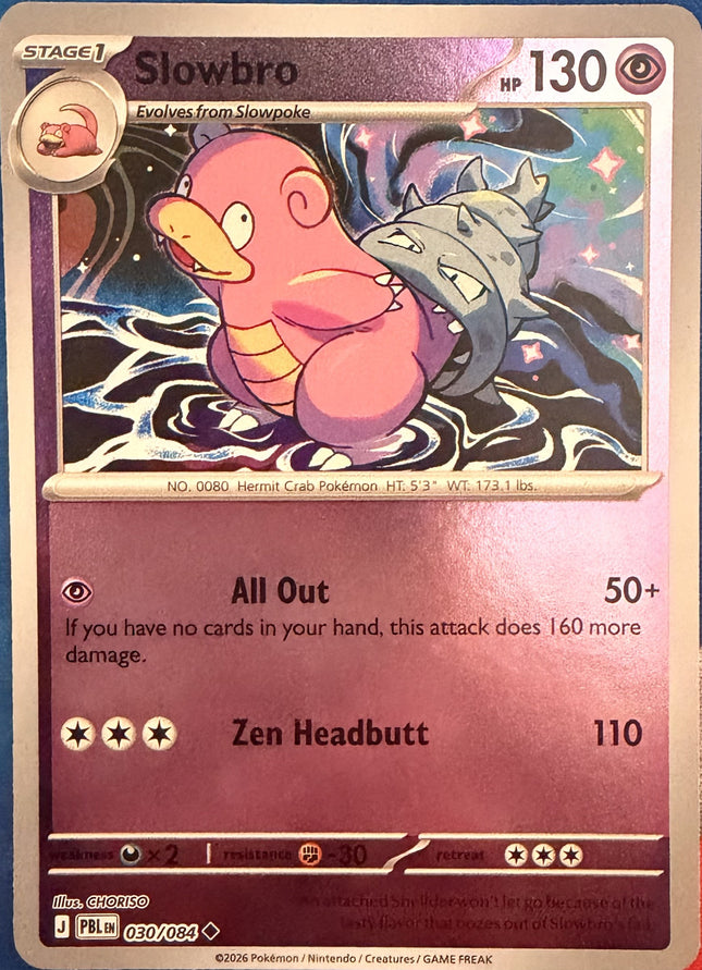 Carta individual Pokémon Slowbro 030/084, set Pitch Black, en Thunder Cards México Reverse