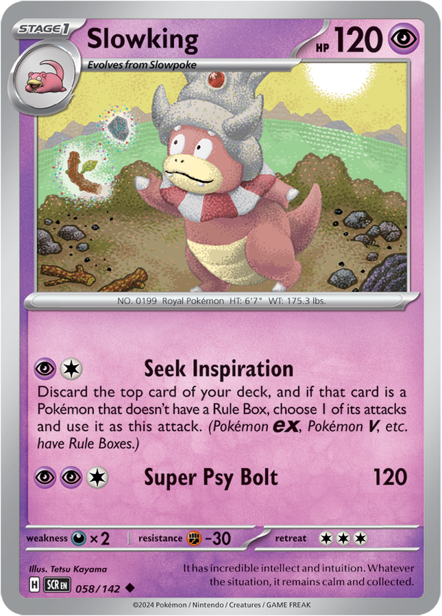 Carta Pokémon Slowking 058/142 del set Stellar Crown de Pokémon TCG en Thunder Cards