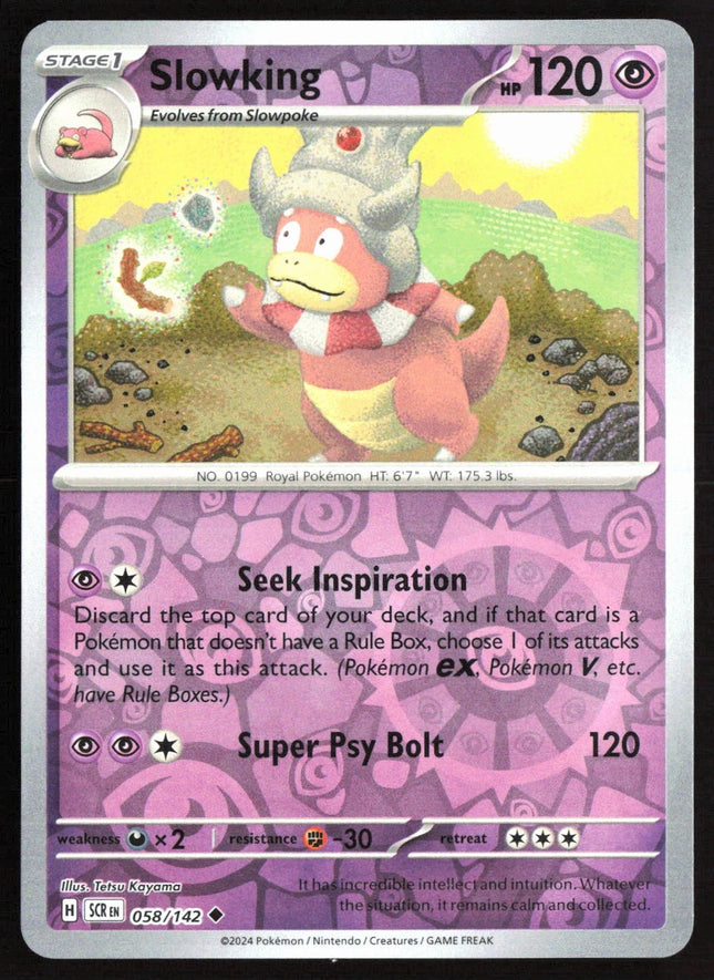 Carta Pokémon Slowking Reverse 058/142 del set Stellar Crown de Pokémon TCG en Thunder Cards