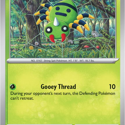 Carta Individual Pokémon Spinarak 001/088, BASIC Pokémon 60 HP, set Perfect Order, Ilustración de Katsunori Sato - Thunder Cards México