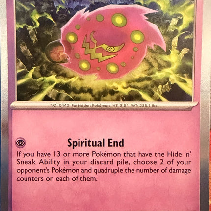 Carta individual Pokémon Spiritomb 035/084, set Pitch Black, en Thunder Cards México Holo