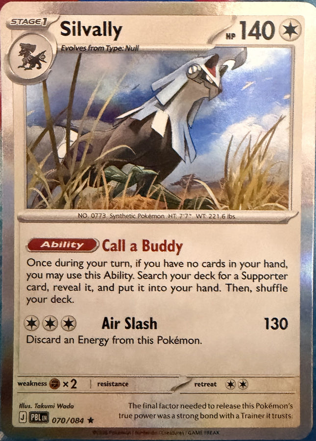 Carta individual Pokémon Silvally 070/084, set Pitch Black, en Thunder Cards México Holo