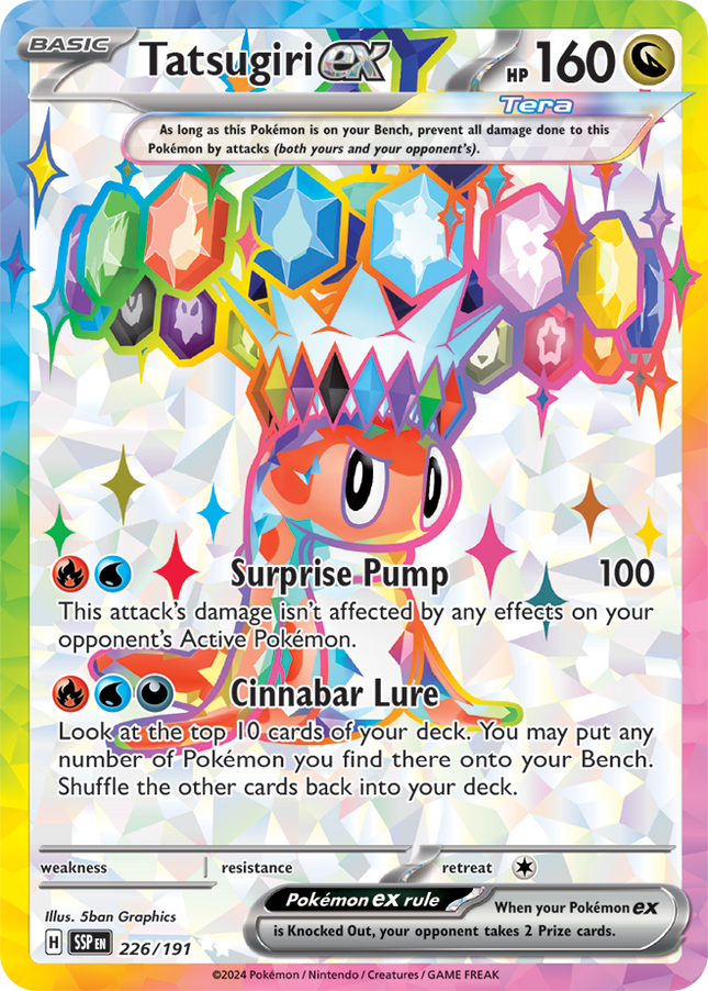 Carta Individual Pokémon Tatsugiri Illustration Rare 226/191, Trainer, set Surging Sparks- Thunder Cards México