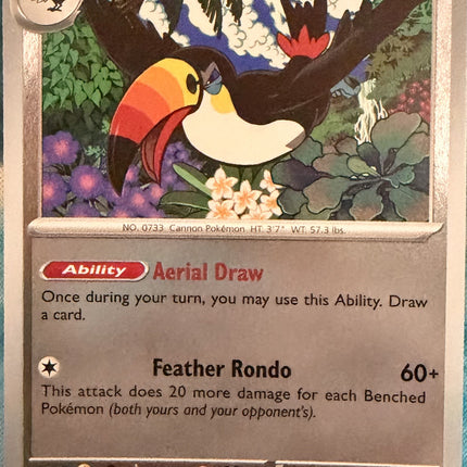 Carta individual Pokémon Toucannon 068/084, set Pitch Black, en Thunder Cards México Reverse