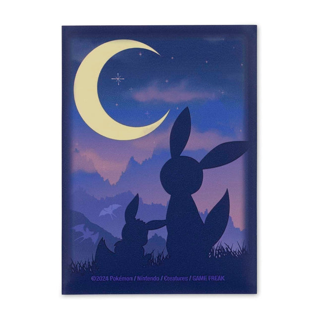 Paquete oficial de micas protectoras Pokémon Center colección Eevee & Umbreon Twilight con diseño nocturno de siluetas de Eevee, Umbreon y Zubat.