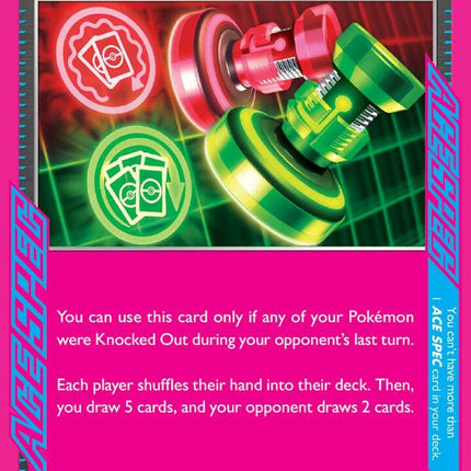 Carta Individual Pokémon Unfair Stamp ACE SPEC 165/167 - ITEM Trainer ACE SPEC, set Twilight Masquerade Ilustración de Toyste Beach- Thunder Cards México 