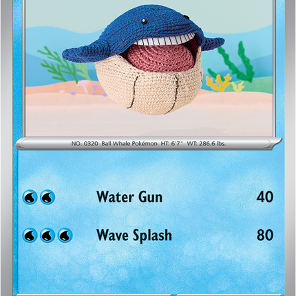 Carta individual Pokémon Wailmer 015/084, set Pitch Black, en Thunder Cards México