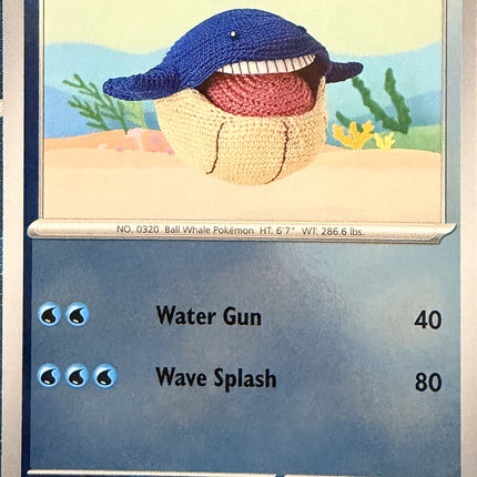 Carta individual Pokémon Wailmer 015/084, set Pitch Black, en Thunder Cards México Reverse