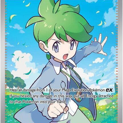 Carta Individual Pokémon Trainer Wally's Compassion 176/132, Supporter Trainer, set Mega Evolution, Ilustración de Iori Suzuki- Thunder Cards México
