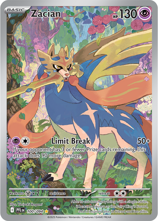 Carta Individual Pokémon Zacian Illustration Rare 100/094, Trainer, set Phantasmal Flames - Thunder Cards México
