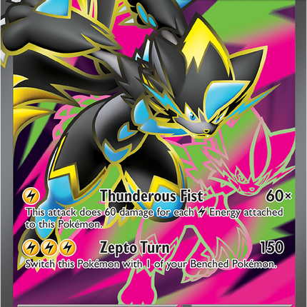 Carta Individual Pokémon TCG Mega Zeraora EX 098/084, set Pitch Black, en  Thunder Cards México