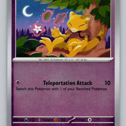 Carta Individual Pokémon Abra 054/132, Supporter Trainer, set Mega Evolution- Thunder Cards México Reverse