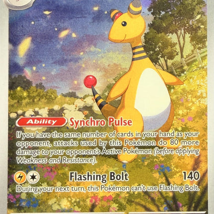 Carta Individual Pokémon Ampharos Ilustración Especial 090/086, Stage 2 Pokémon 160 HP, set Chaos Rising, Ilustración de saino miskai - Thunder Cards México