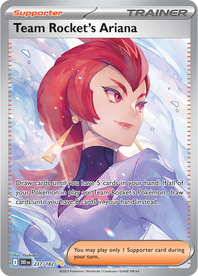 Carta Pokémon Team Rocket's Ariana (SIR) 237/182 del set Destined Rivals de Pokémon TCG en Thunder Cards