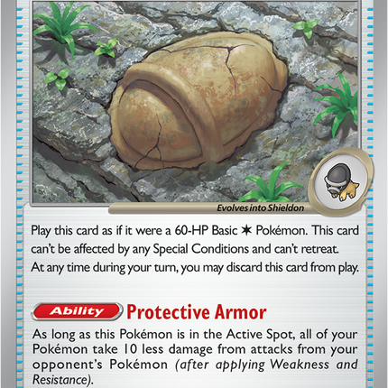 Carta individual Pokémon Antique Armor Fossil 072/084, set Pitch Black, en Thunder Cards México 
