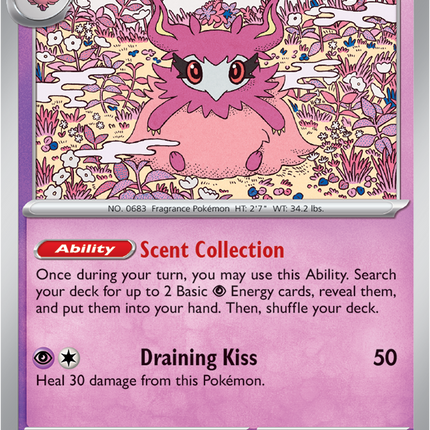 Carta Individual Pokémon Aromatisse 035/088, Stage 1 Pokémon 120 HP, set Perfect Order, Ilustración de Mori Yuu - Thunder Cards México