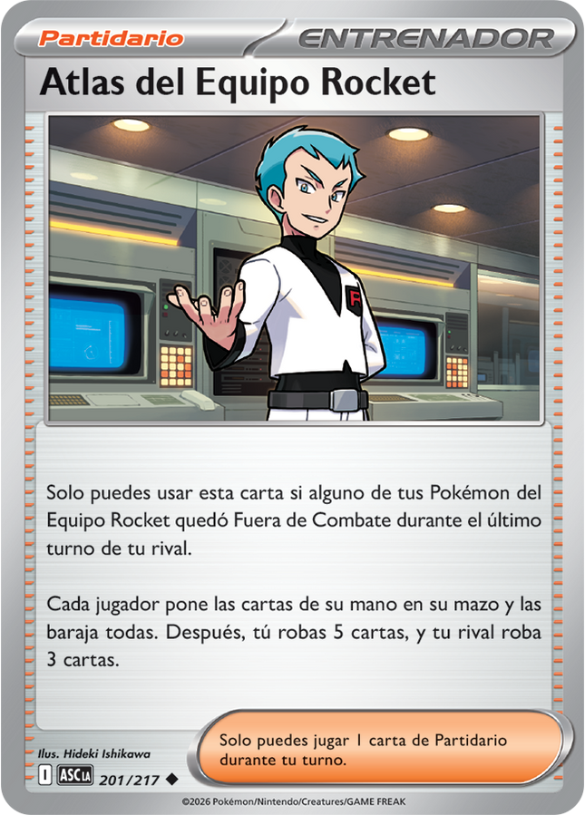 Carta Pokémon Atlas del Equipo Rocket 201/217 del set Ascended Heroes de Pokémon TCG en Thunder Cards, carta en español