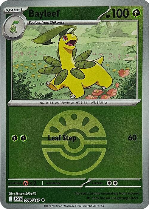 Carta Pokémon Bayleef 009/217 - Ascended Heroes - Thunder Cards