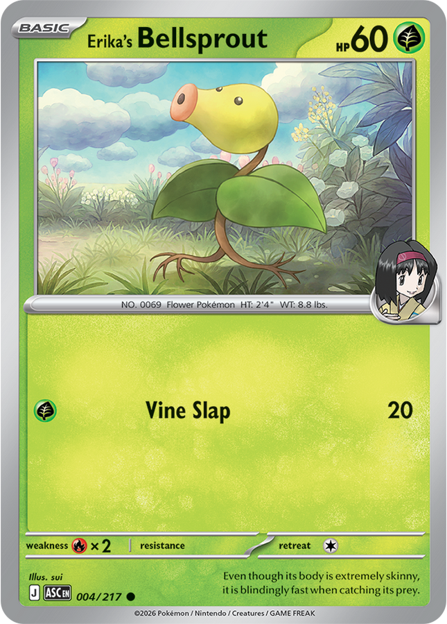 Carta Pokémon Erika's Bellsprout 004/217 - Ascended Heroes - Thunder Cards