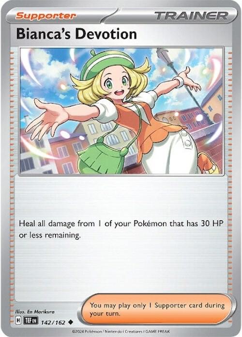 Carta Pokémon Bianca's Devotion Reverse 142/162 del set Temporal Forces de Pokémon TCG en Thunder Cards