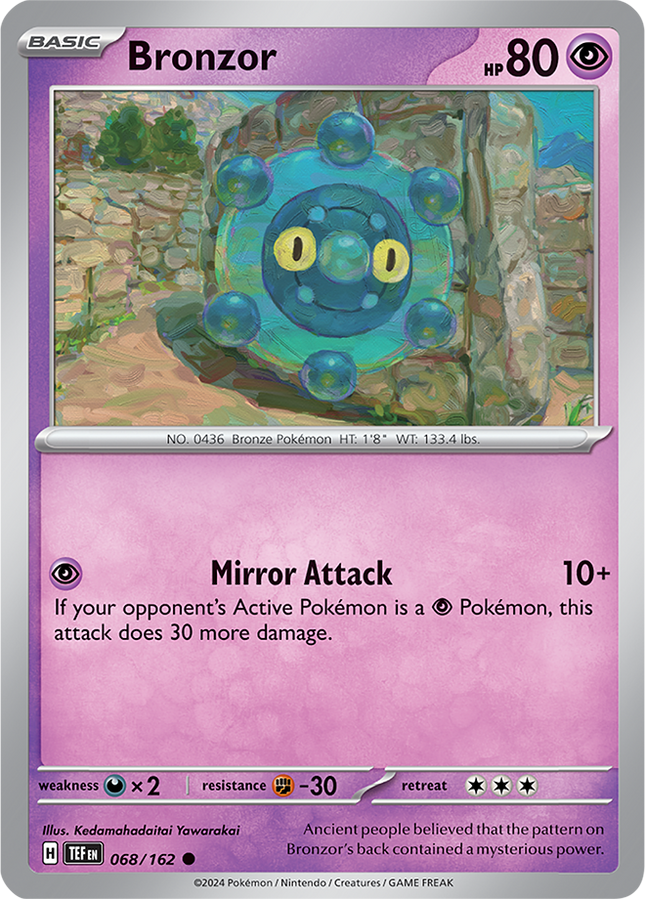 Carta Individual Pokémon Bronzor 068/162, set Temporal Forces,  Thunder Cards México