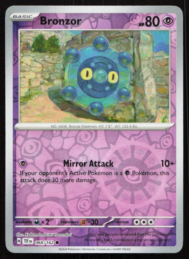 Carta Individual Pokémon Bronzor 068/162, set Temporal Forces,  Thunder Cards México, Reverse Holo