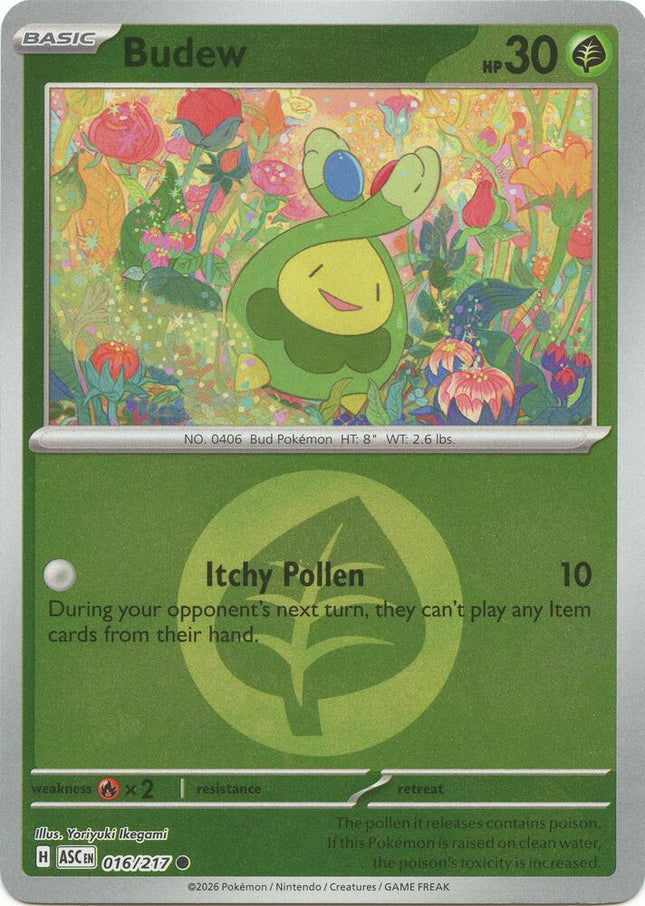 Carta Pokémon Budew Energy Symbol Pattern 016/217 - Ascended Heroes - Thunder Cards
