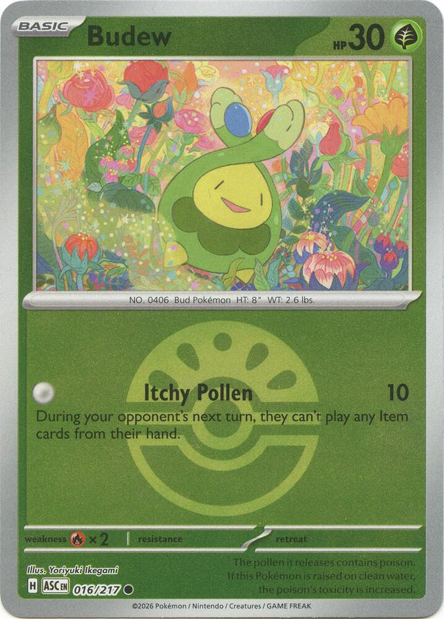 Carta Pokémon Budew Friend Ball Pattern 016/217 - Ascended Heroes - Thunder Cards