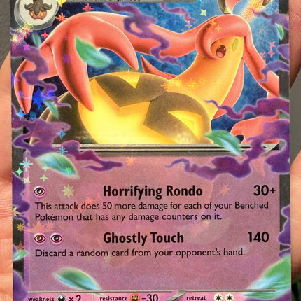 Carta Individual Pokémon Gourgeist EX 041/086, Stage 1 Pokémon EX 270 HP, set Chaos Rising, Ilustración de 5ban Graphics - Thunder Cards México