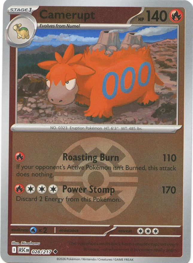 Carta Pokémon Camerupt 028/217 - Ascended Heroes- Thunder Cards 