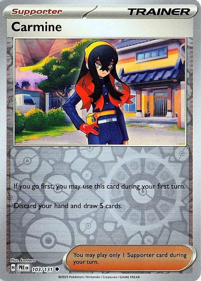 Carta Pokémon Carmine Reverse 103/131 del set Prismatic Evolutions de Pokémon TCG en Thunder Cards