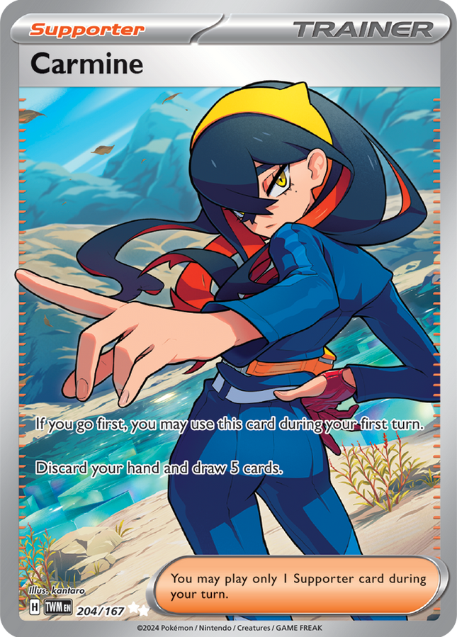 Carta Individual Pokémon 
Carmine Ultra Rare 204/167 Twilight Masquerade, en Thunder Cards México