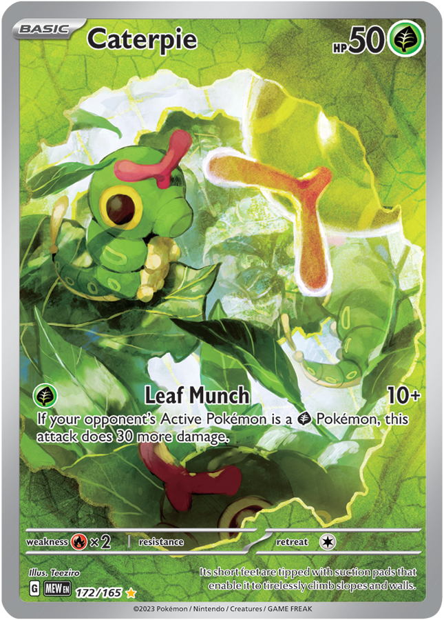 Caterpie (Illustration Rare)- 172/165 - SV: 151