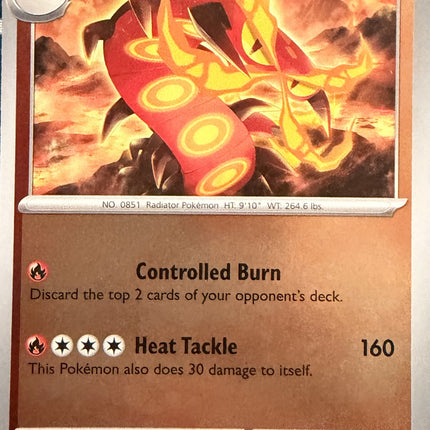 Carta individual Pokémon Centiskorch 010/084, set Pitch Black, en Thunder Cards México Reverse