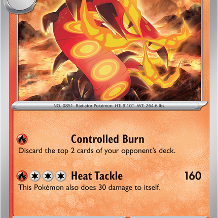 Carta individual Pokémon Centiskorch 010/084, set Pitch Black, en Thunder Cards México
