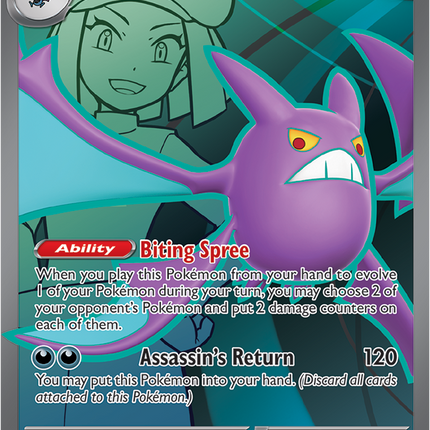 Carta Pokémon Team Rocket's Crobat EX (UR) 217/182 del set Destined Rivals de Pokémon TCG en Thunder Cards