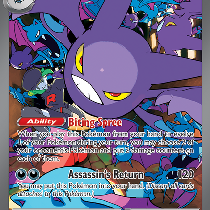 Carta Pokémon Team Rocket's Crobat EX (SIR) 234/182 del set Destined Rivals de Pokémon TCG en Thunder Cards