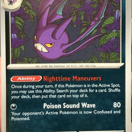 Carta Individual Pokémon Crobat Reverse 051/086, Stage 2 Pokémon 130 HP, set Chaos Rising, Ilustración de IKEDA saki - Thunder Cards México